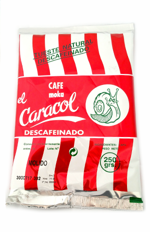 Café natural Caracol Descafeinado 250grs